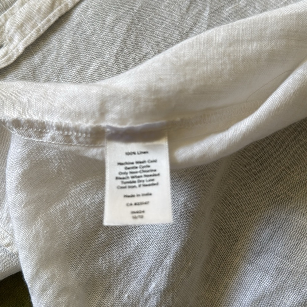 Talbots Linen Button Down - Picture 3 of 4